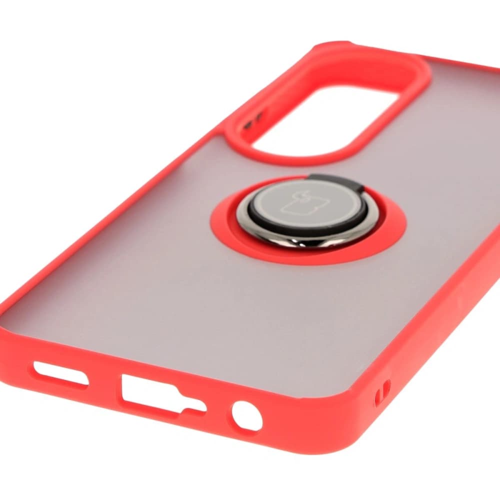 Bizon Case Hybrid Ring Oppo A60 4G smoky with a red frame - 5