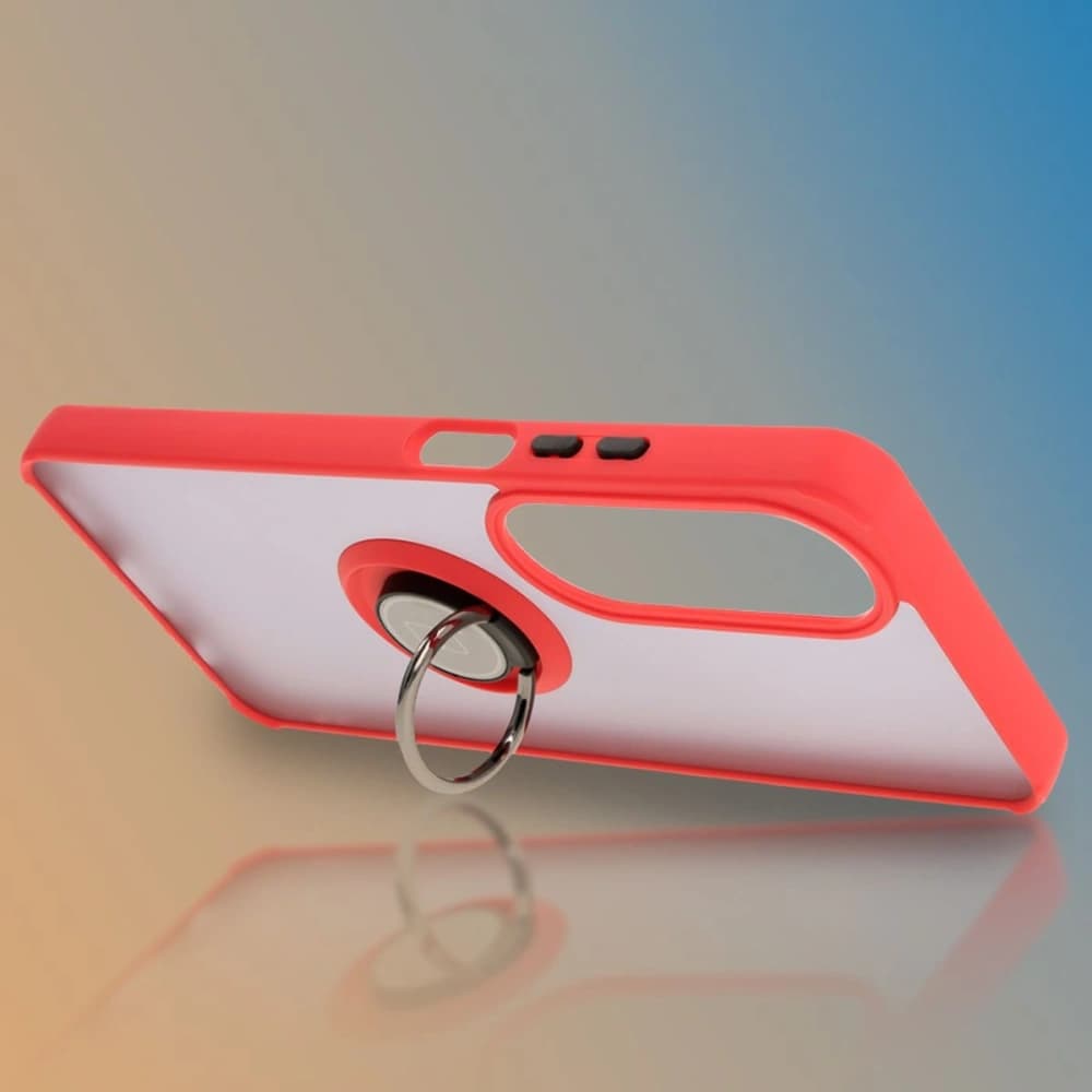 Bizon Case Hybrid Ring Oppo A60 4G smoky with a red frame - 6