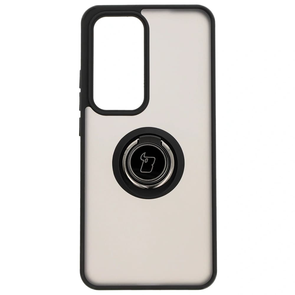 Bizon Case Hybrid Ring Oppo Reno 12 Pro rauchig mit einem schwarzen Rahmen - 2