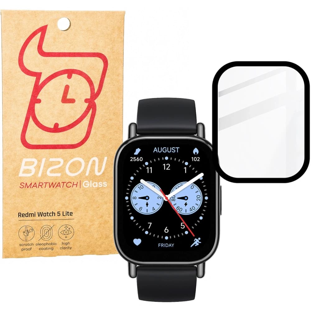 Bizon Glass Watch Edge Hybrid Xiaomi Redmi Watch 5 Lite black - 1