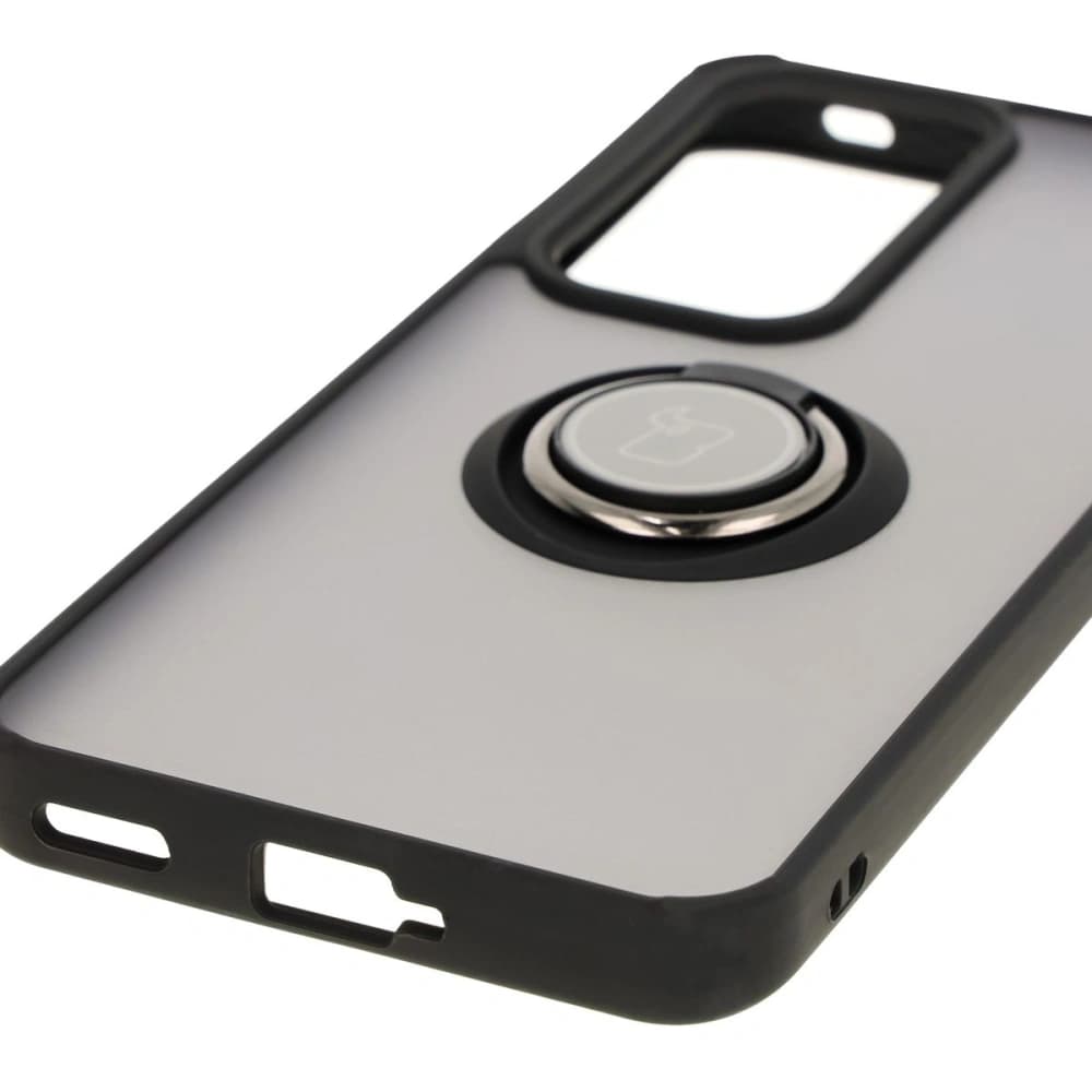 Bizon Case Hybrid Ring Oppo Reno 12 rauchig mit einem schwarzen Rahmen - 5