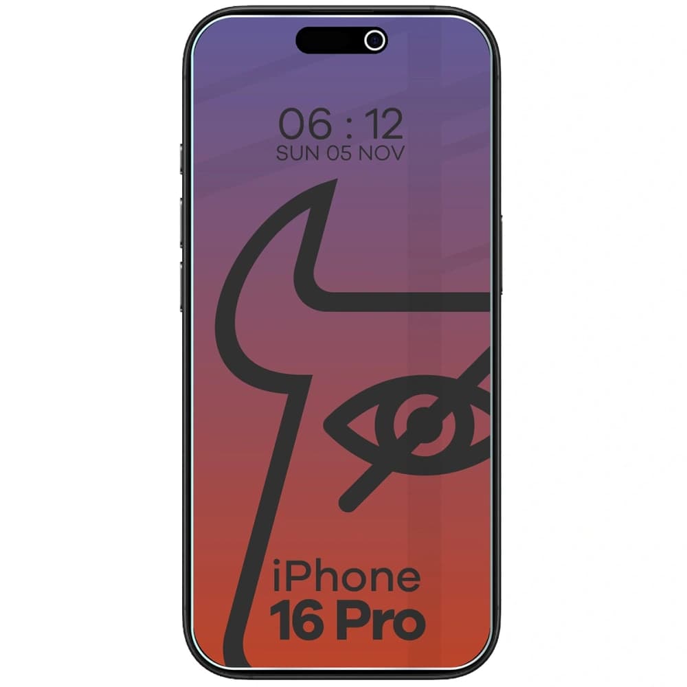 Bizon Glas Klarer Schatten Apple iPhone 16 Pro getönt - 3