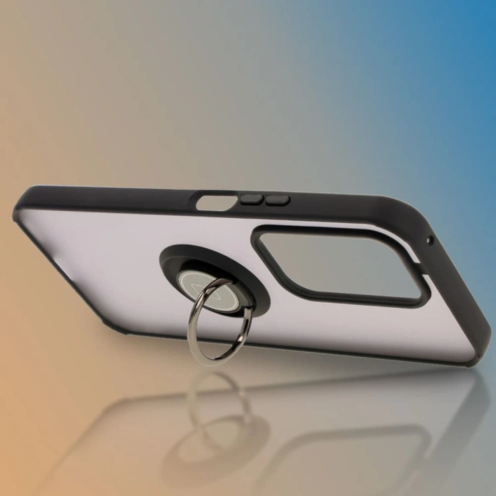 Bizon Case Hybrid Ring Honor 200 Lite rauchig mit einem schwarzen Rahmen - 6