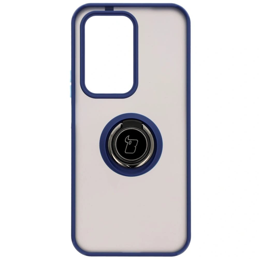 Bizon Case Hybrid Ring Honor 200 Lite rauchig mit einem marineblauen Rahmen - 2