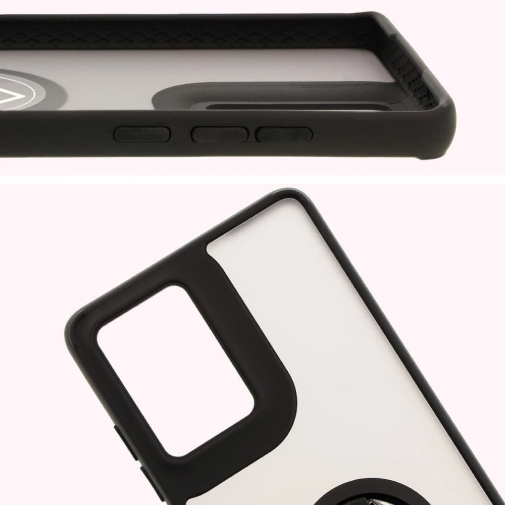 Bizon Case Hybrid Ring Motorola Moto G85 5G smoky with a black frame - 3