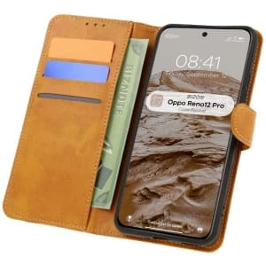 Bizon Case Tasche Oppo Reno 12 Pro braun