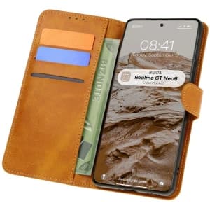 Bizon Case Pocket Realme GT 6 / 6T / Neo 6 / Neo 6 SE brown