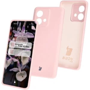 Bizon Soft Case Motorola Edge 40 Neo powder pink