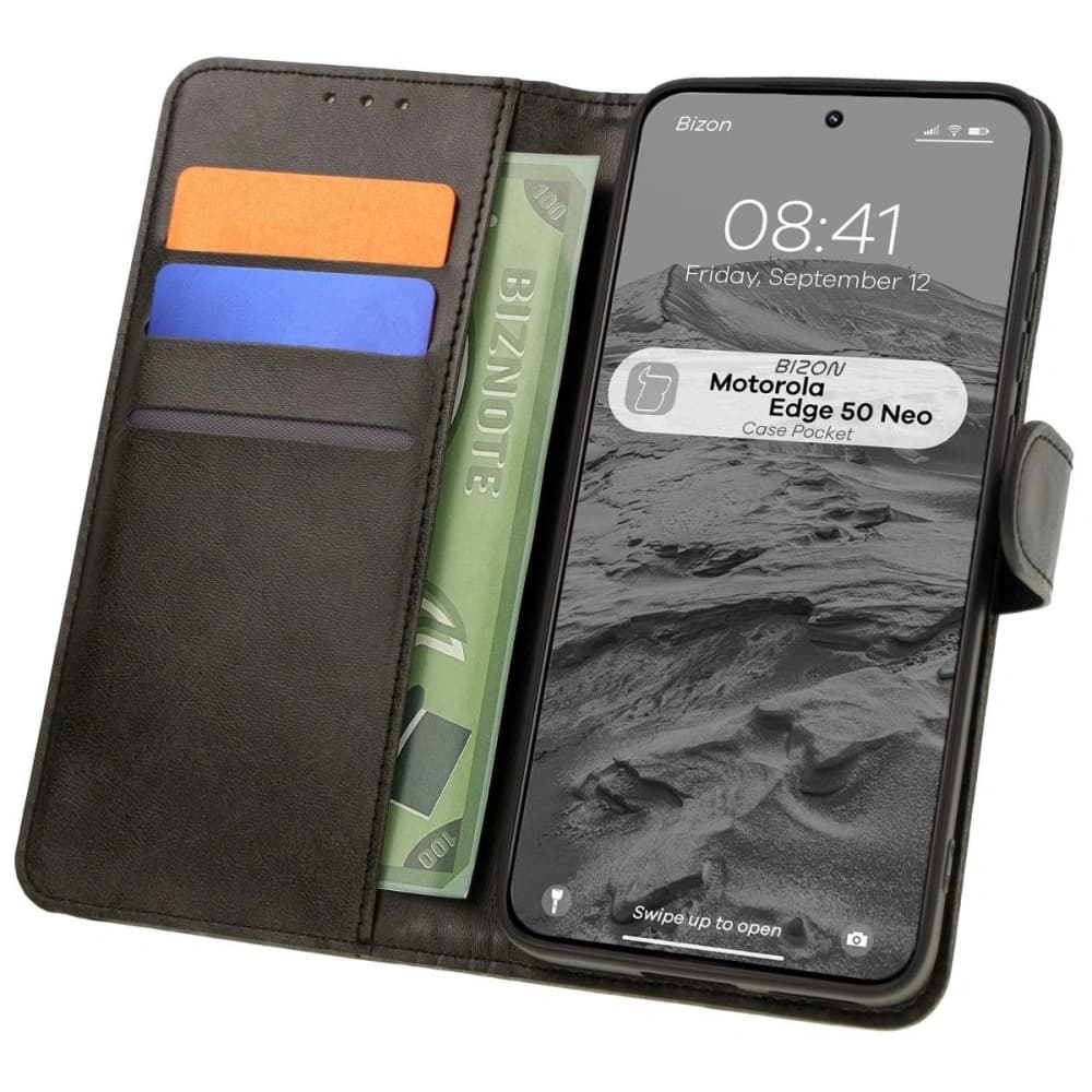 Bizon Case Tasche Motorola Edge 50 Neo schwarz - 1