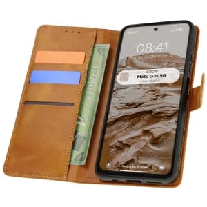 Bizon Case Pocket Motorola Moto G35 5G braun