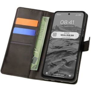 Bizon Case Tasche Motorola Moto G35 5G schwarz