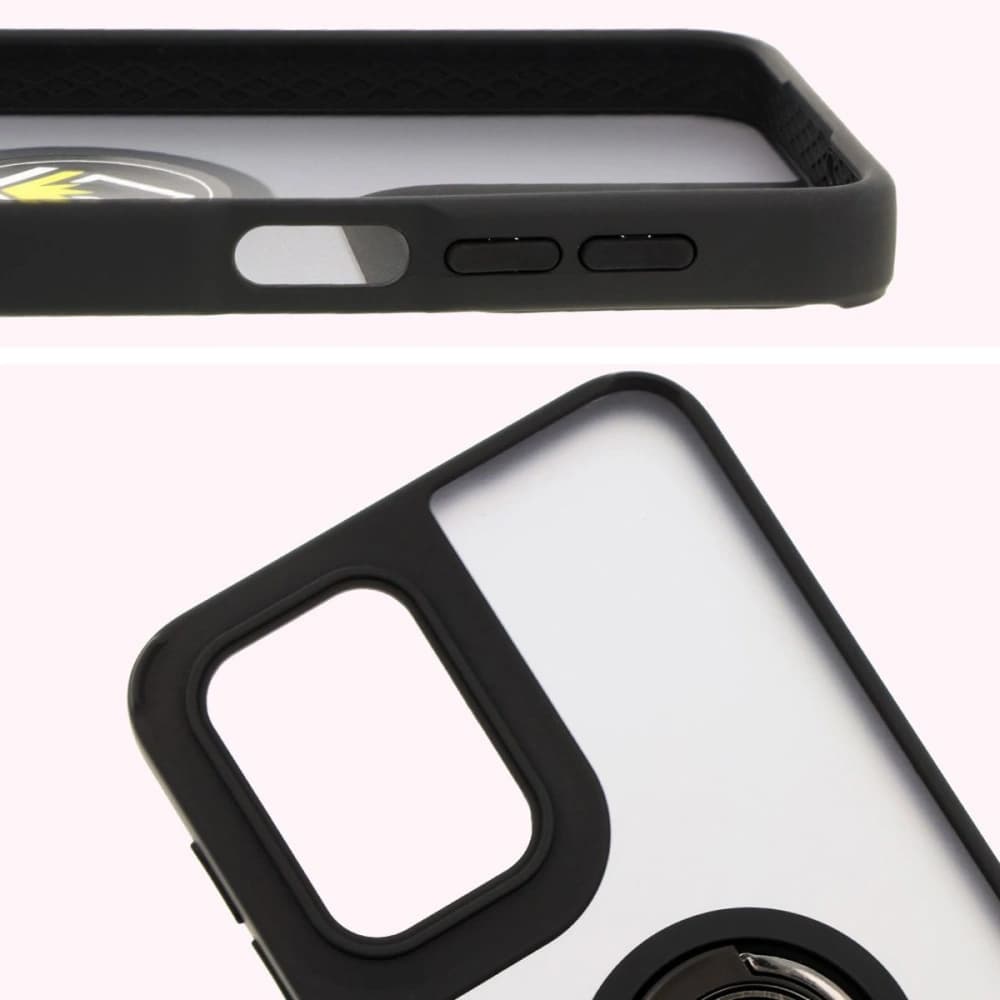 Bizon Case Hybrid Ring Motorola Moto G55 5G smoky with a black frame - 3