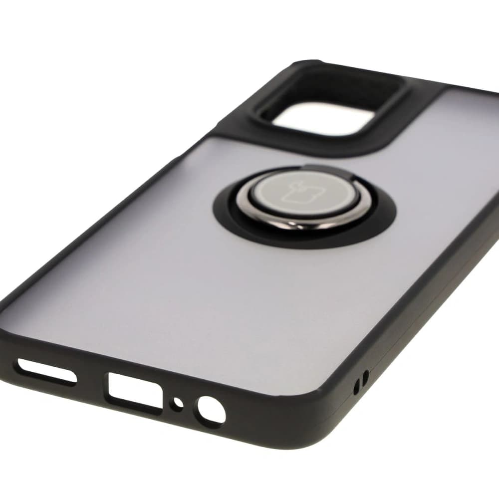 Bizon Case Hybrid Ring Motorola Moto G55 5G smoky with a black frame - 5