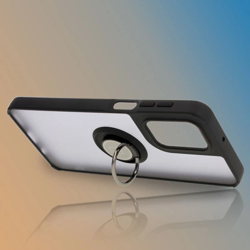 Bizon Case Hybrid Ring Motorola Moto G55 5G smoky with a black frame - 6