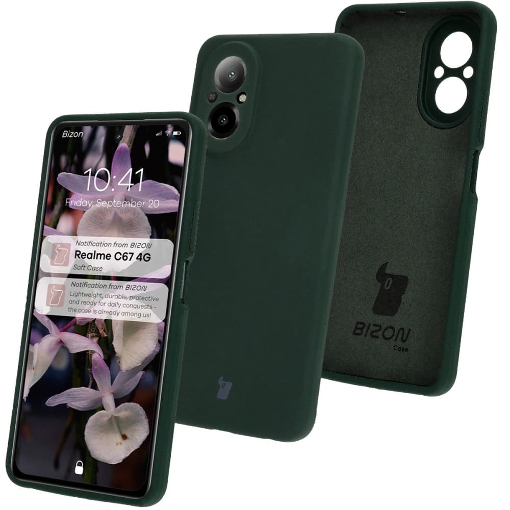 Bizon Soft Case Realme C67 4G dunkelgrün - 1