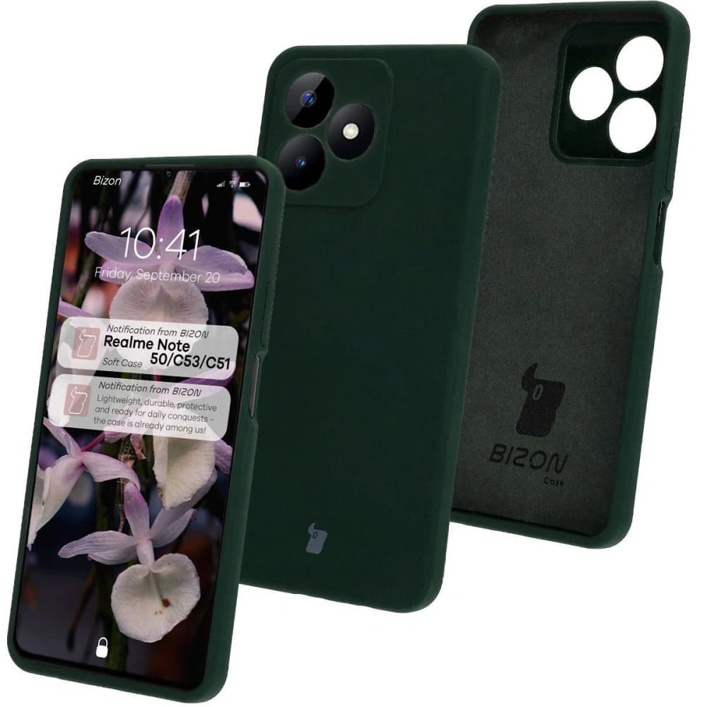 Bizon Soft Case Realme Note 50 / Realme C53 / C51 dark green - 1
