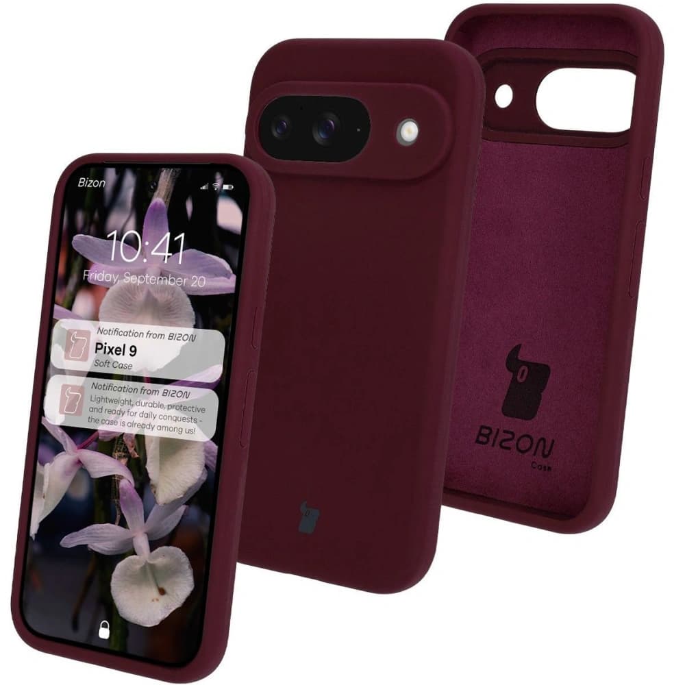 Bizon Soft Case Google Pixel 9 dunkel lila - 1