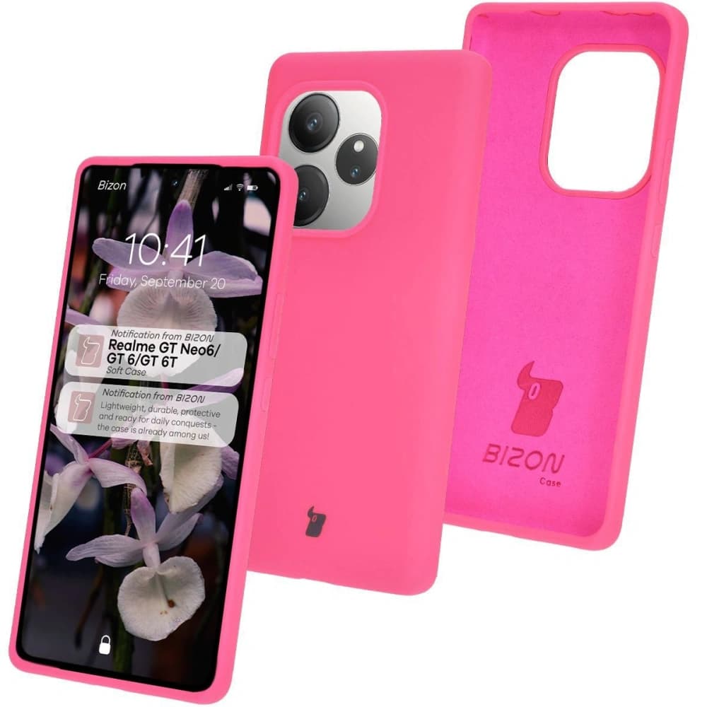 Bizon Soft Case Realme GT 6 / 6T / Neo 6 / Neo 6 SE neon pink - 1