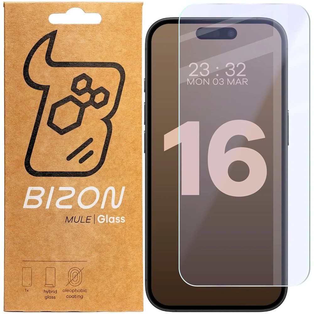 Bizon Glass Mule Flexible hybrid glass Apple iPhone 16 - 1