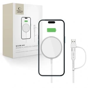 Tech-Protect QI15W-A44 Magnetic MagSafe Wireless Charger White
