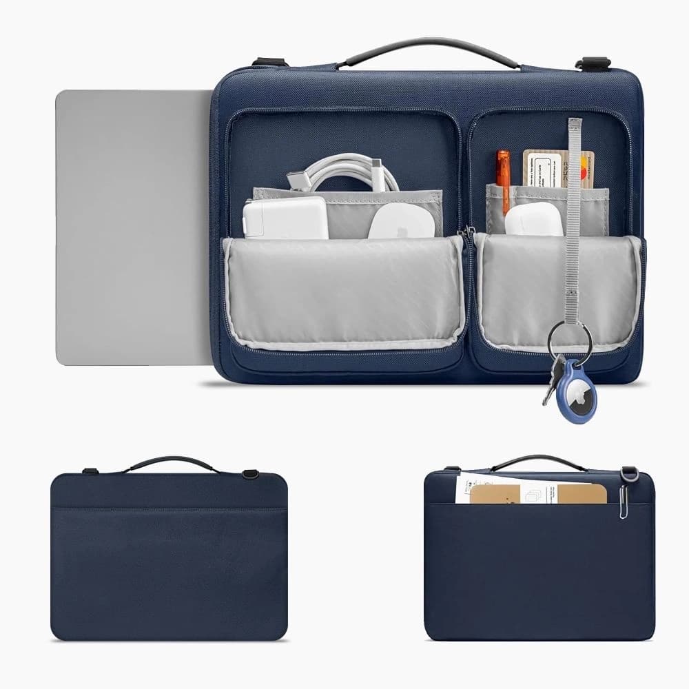 Tech-Protect Defender Bag Laptop 13-14 Navy Blue - 5