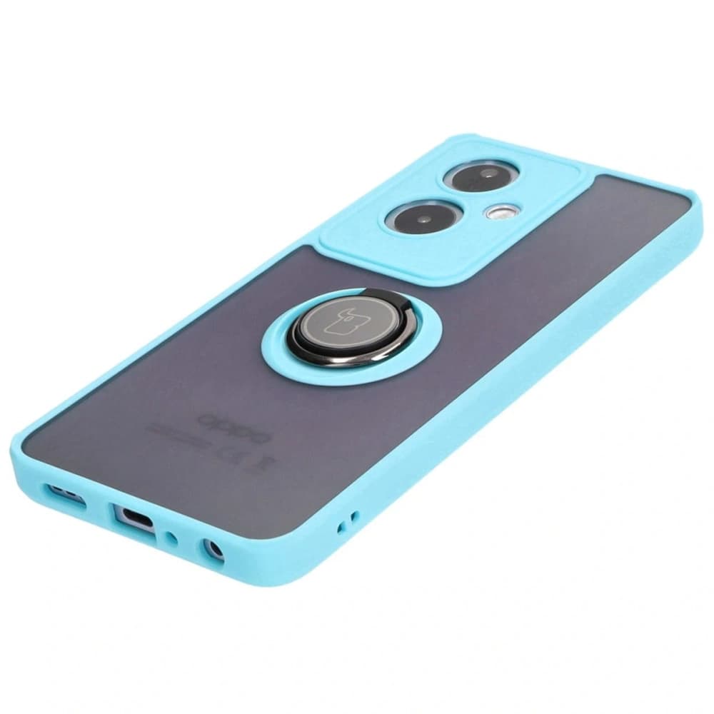 Bizon Case Hybrid Ring Oppo A79 5G rauchig mit einem hellblauen Rahmen - 3
