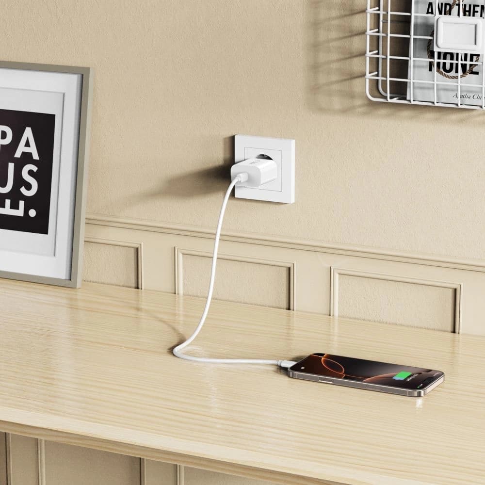 Tech-Protect NC20W 1-Port USB-C Netzwerk-Ladegerät PD20W Weiß - 7
