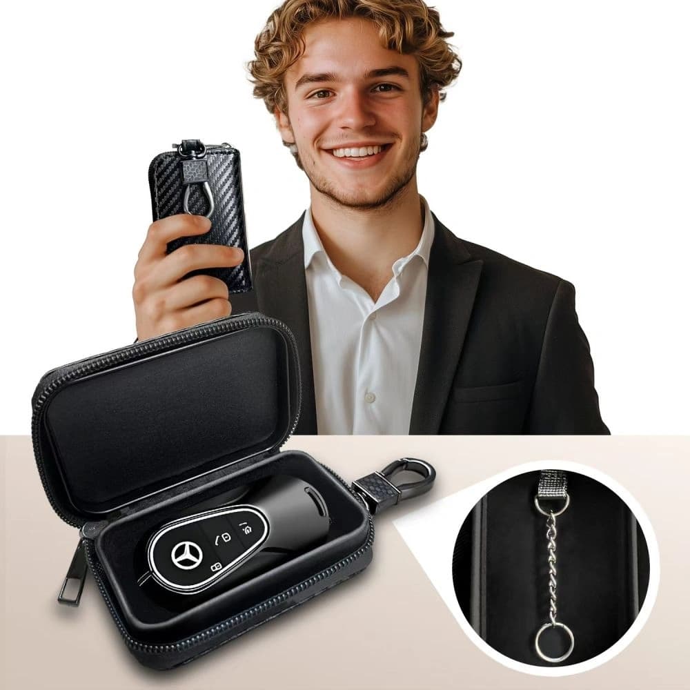 Tech-Protect KLR300 Faraday-Tasche Schlüsseloser RFID-Signalblocker-Hülle Carbon - 4