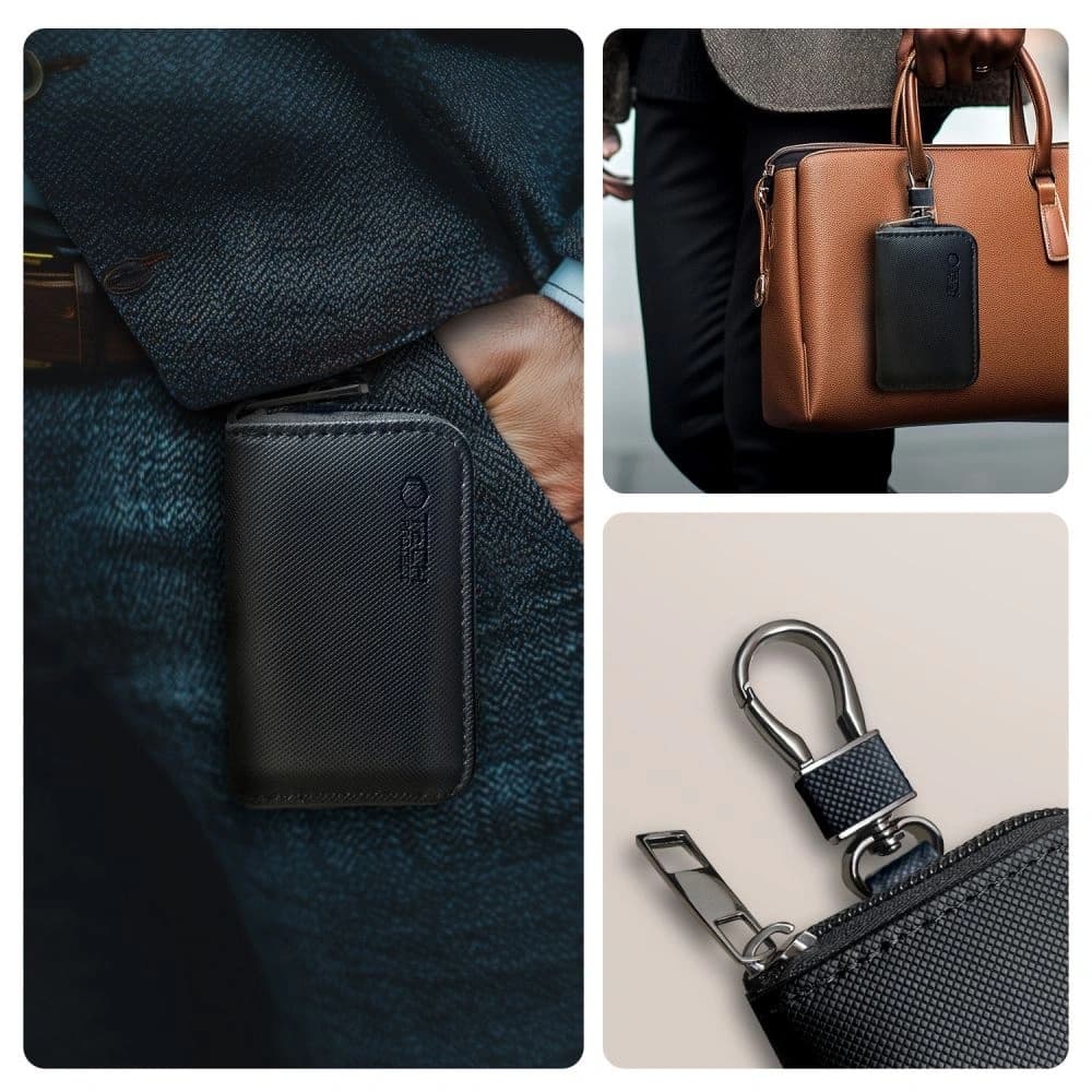 Tech-Protect KLR300 Faraday-Tasche Schlüsselloses RFID-Signalblocker-Hülle Schwarz - 6