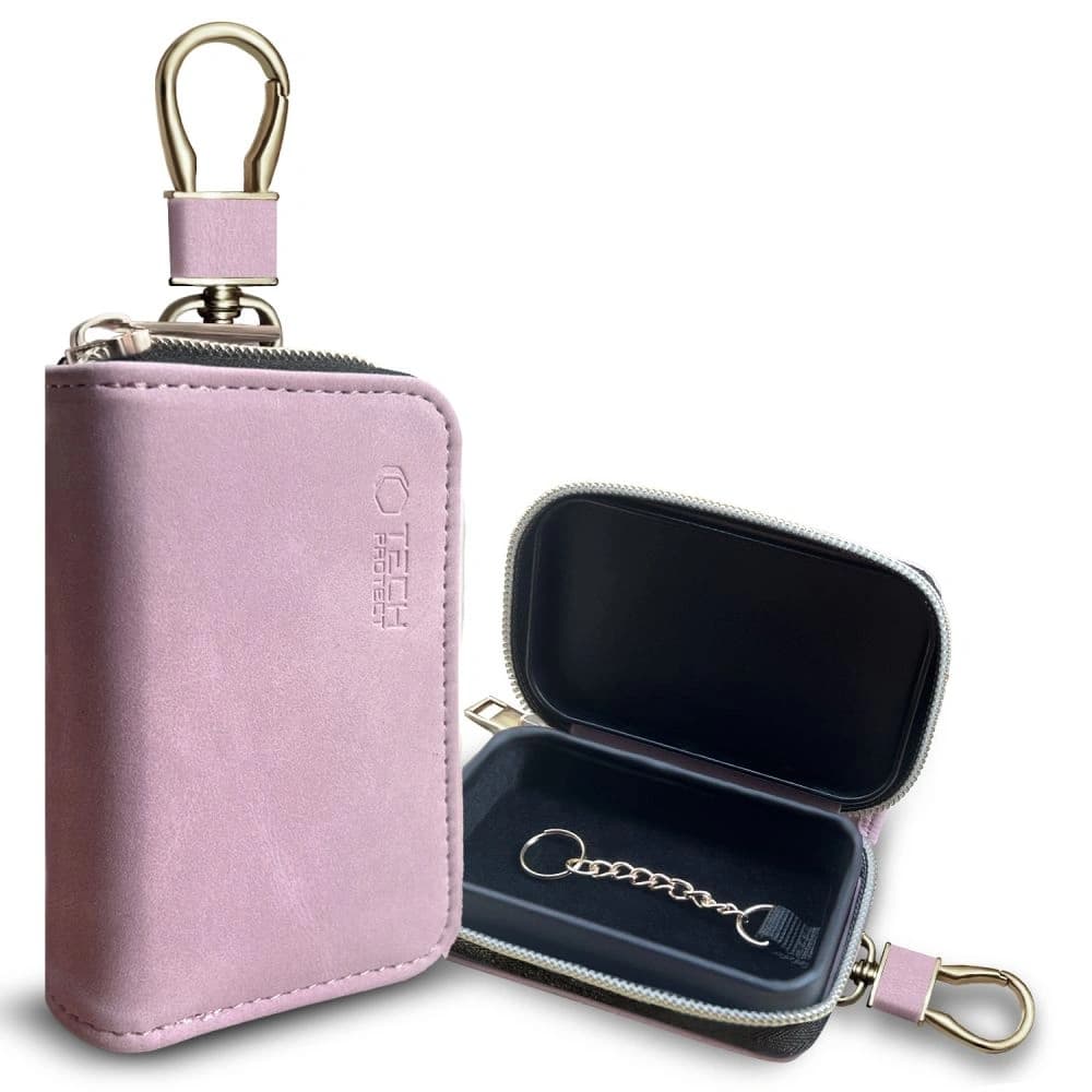 Tech-Protect KLR300 faraday cage Pouch Keyless RFID Signal Blocker Case Baby Pink - 1