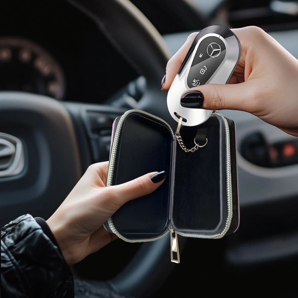 Tech-Protect KLR300 faraday cage Pouch Keyless RFID Signal Blocker Case Baby Pink - 5