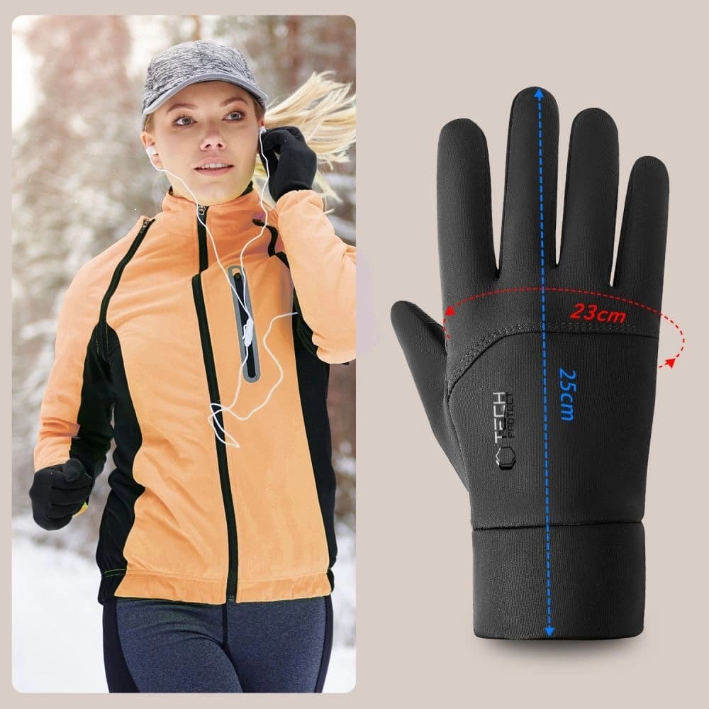 Tech-Protect WG01 Winter Touchscreen Gloves L Black - 7