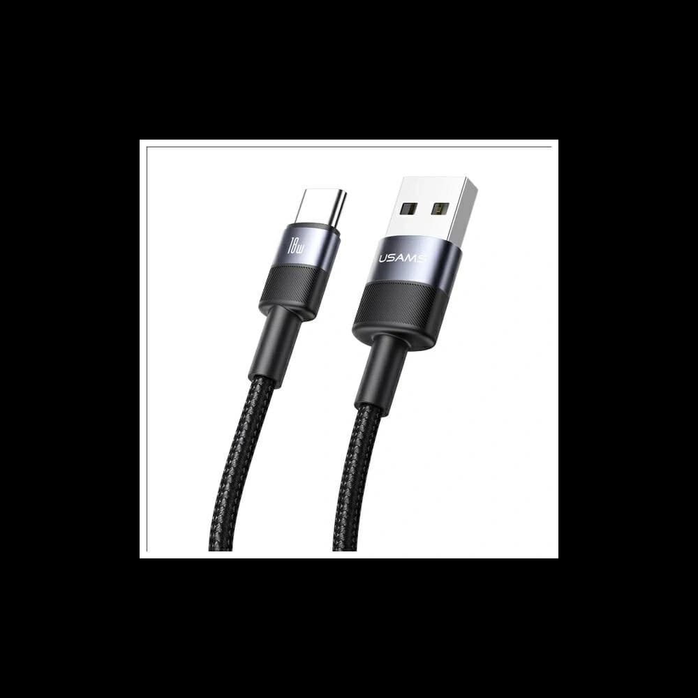 USAMS US-SJ718 Kabel USB-A / USB-C 3A 1.2m Aluminiumlegierung Datenkabel SY-Serie - 1