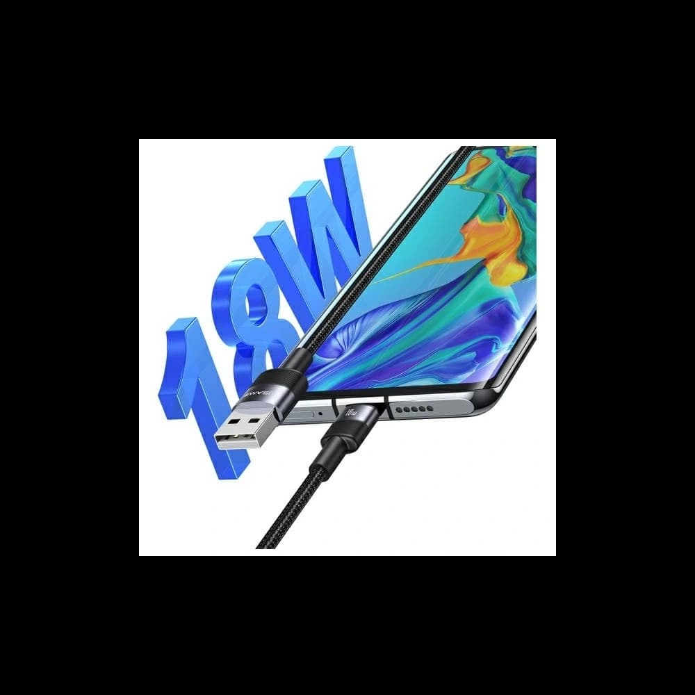 USAMS US-SJ718 Kabel USB-A / USB-C 3A 1.2m Aluminiumlegierung Datenkabel SY-Serie - 3