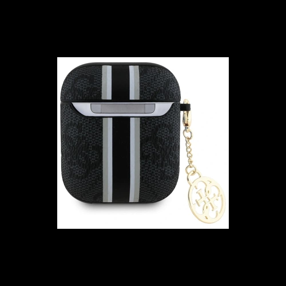 Etui Guess GUA2P4RPSK Apple AirPods 1/2 cover 4G Printed Stripes Charm czarny/black - 2