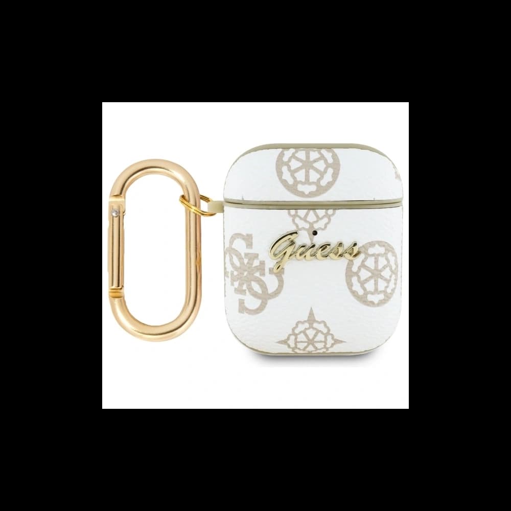 Etui Guess GUA2PG4GPH Apple AirPods 1/2 cover 4G Hook biały/white - 1