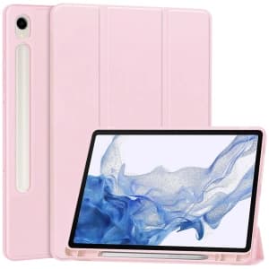Bizon Case Tab Lizard Samsung Galaxy Tab S9 pink