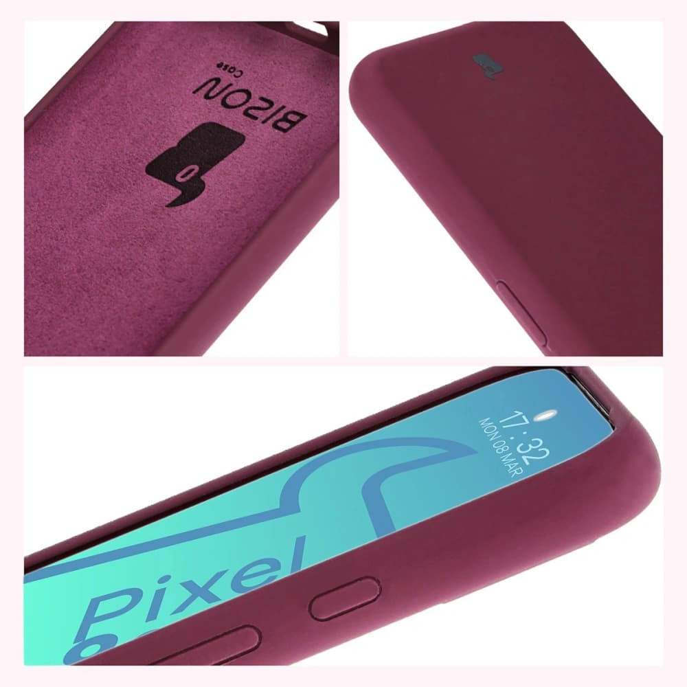 Silikonowe etui Bizon Soft Case do Google Pixel 8a ciemnofioletowe - 9