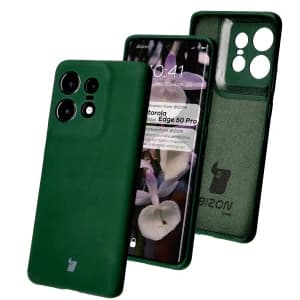 Bizon Soft Case Motorola Edge 50 Pro dunkelgrün