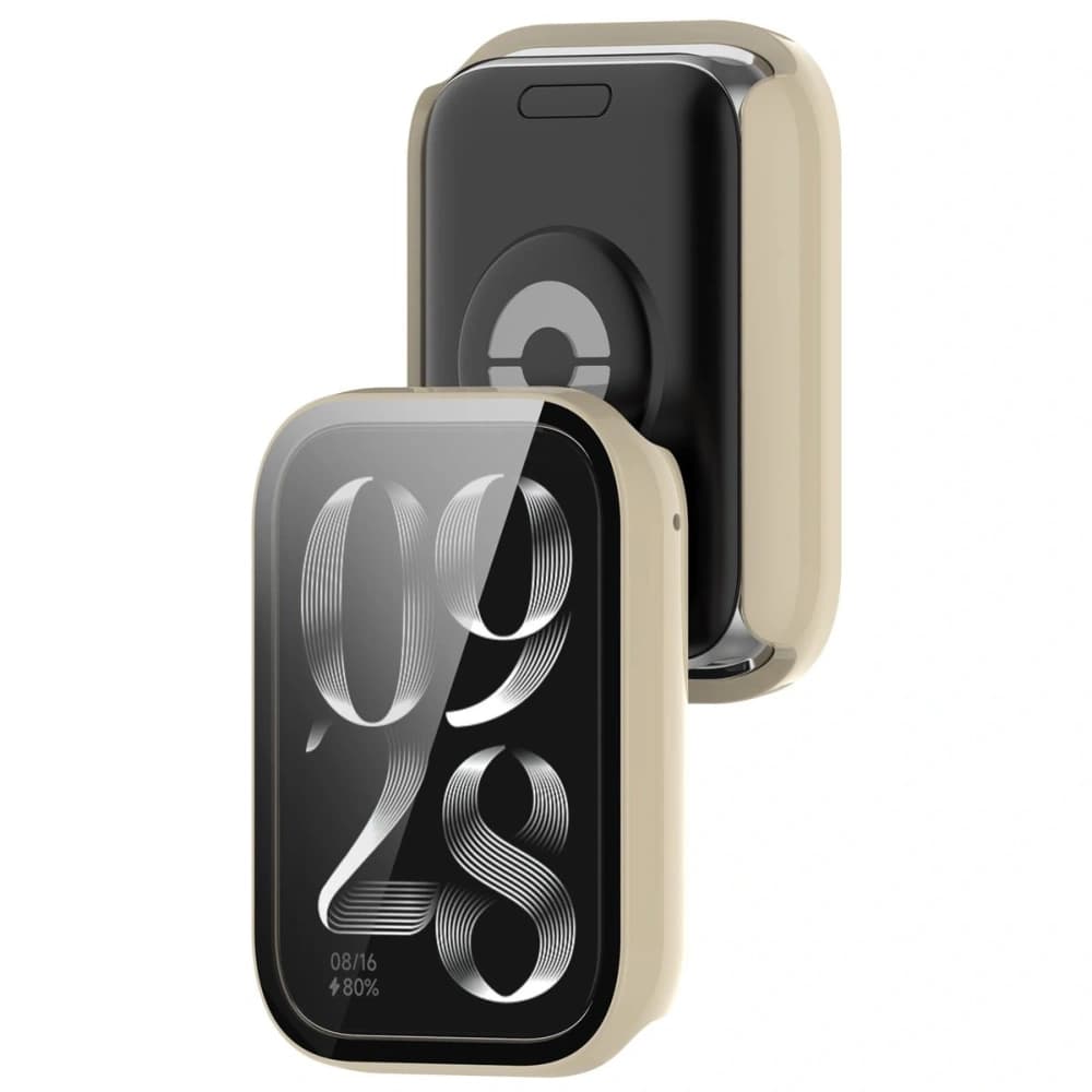 Bizon Case+Glass Watch Xiaomi Mi Smart Band 9 Pro beige - 1