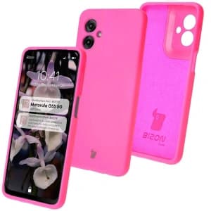 Bizon Soft Case Motorola Moto G55 5G neon pink