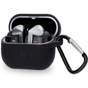 Bizon Case Kopfhörer Silikon Samsung Galaxy Buds 3 / 3 Pro schwarz