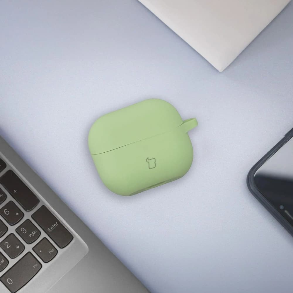 Bizon Case Kopfhörer Silikon Samsung Galaxy Buds 3 / 3 Pro hellgrün - 3