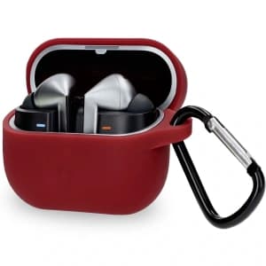 Bizon Case Headphone Silicone Samsung Galaxy Buds 3 / 3 Pro burgundy