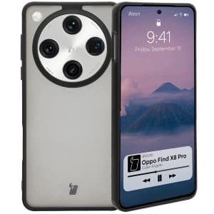 Bizon Case Angelo Oppo Find X8 Pro smoky with a black frame