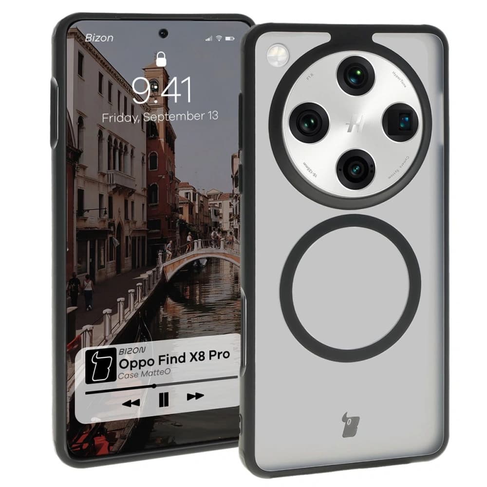 Bizon Case MatteO Oppo Find X8 Pro translucent with black frame - 1