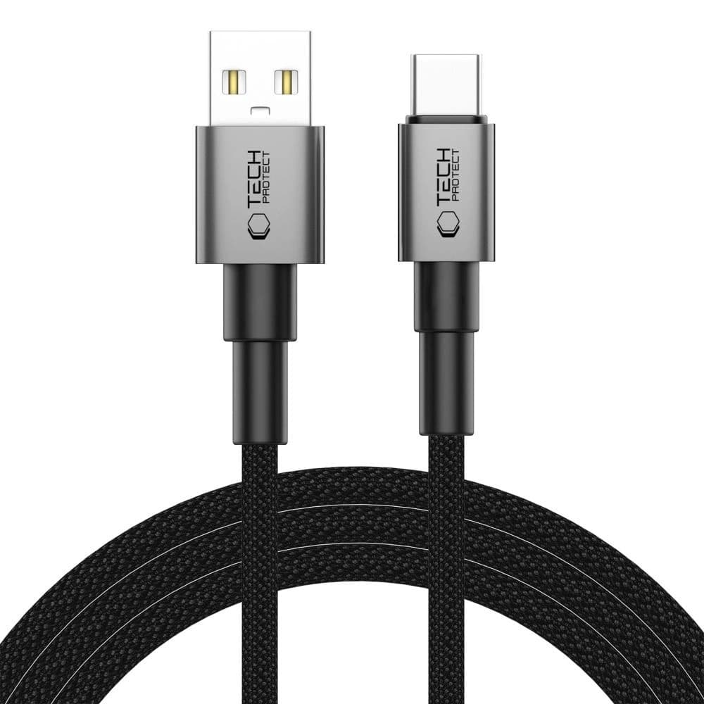 Tech-Protect Ultraboost DNA USB-A / USB-C Cable 15W/3A 200cm Iron Grey - 1