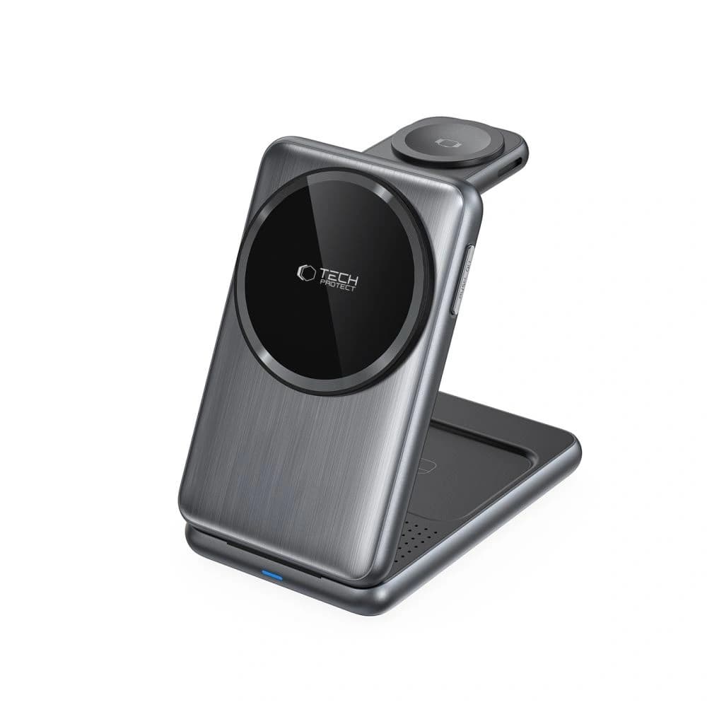 Tech-Protect QI15W-A42 3in1 Magnetic MagSafe Wireless Charger Space Grau - 3