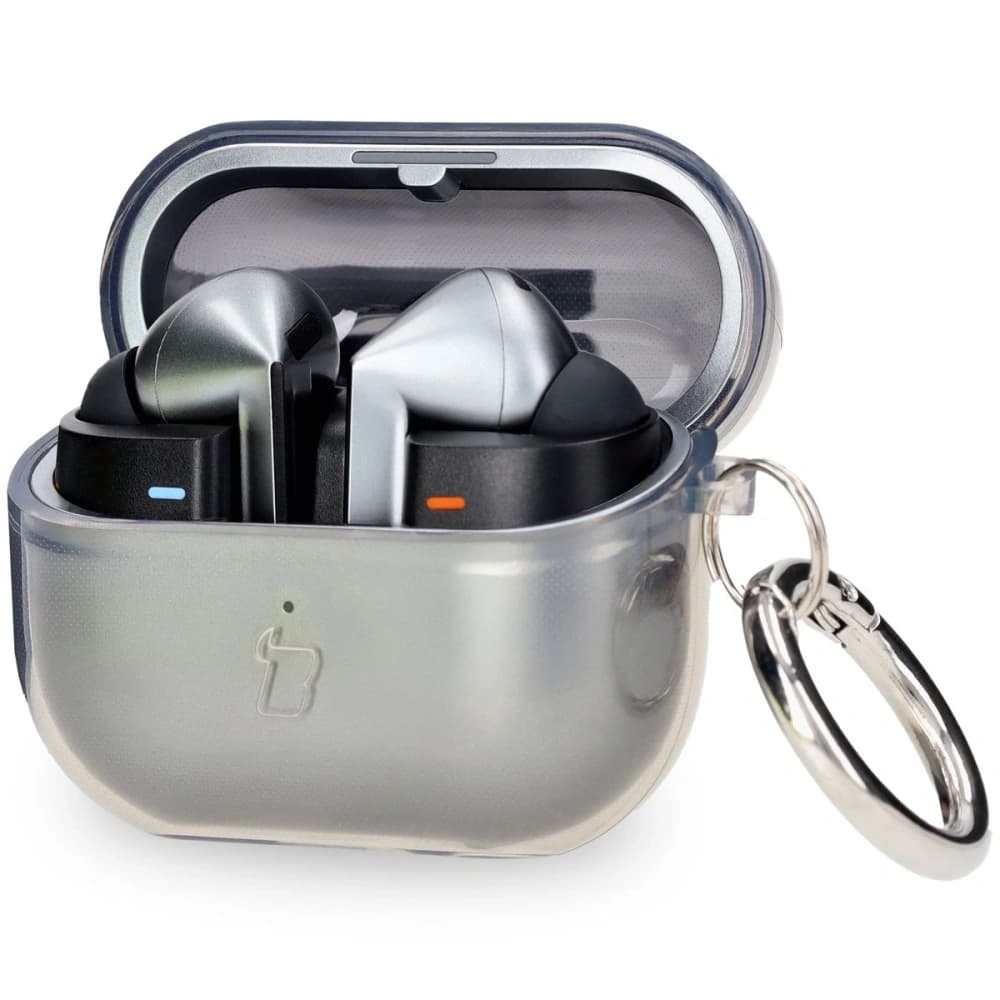 Bizon Case Kopfhörer Clear Samsung Galaxy Buds 3/3 Pro transparent-schwarz - 1