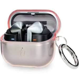 Bizon Case Kopfhörer Clear Samsung Galaxy Buds 3/3 Pro transparent-pink